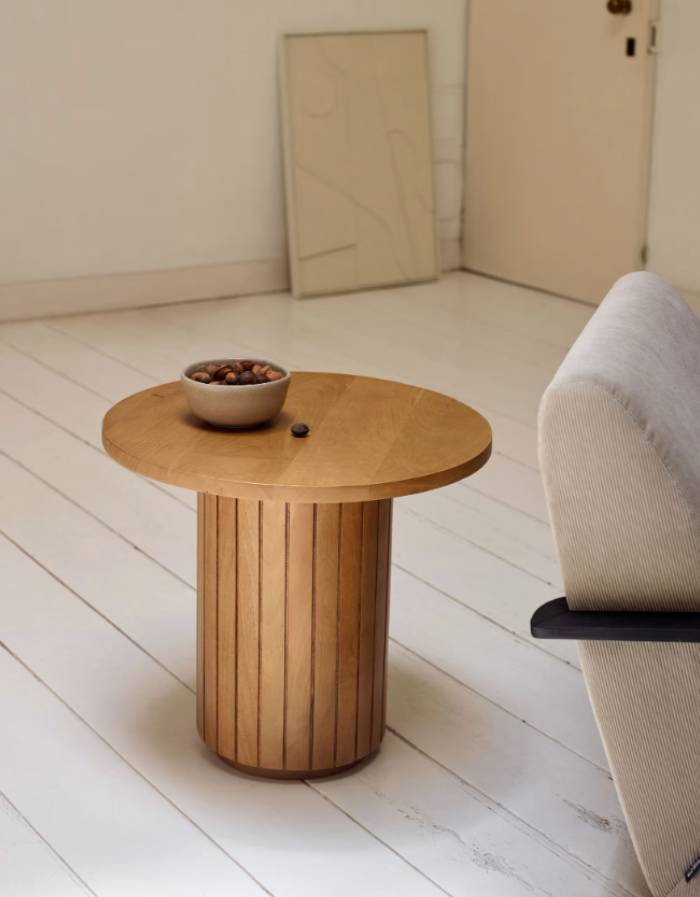 LICIA Table d'appoint ronde en bois de manguier Ø 60