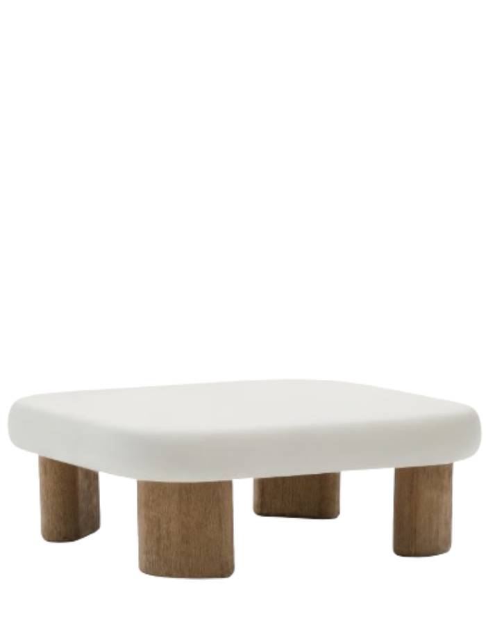 TABLE BASSE LABRA EN CIMENT ET BOIS D'ACACIA 80 X 80 CM FSC 100%