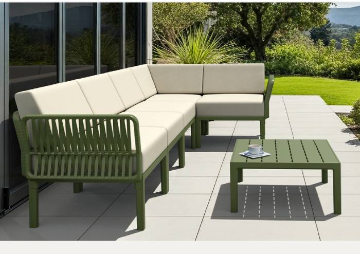 PORTOFINO LOUNGE CORNER SET VERT OLIVE