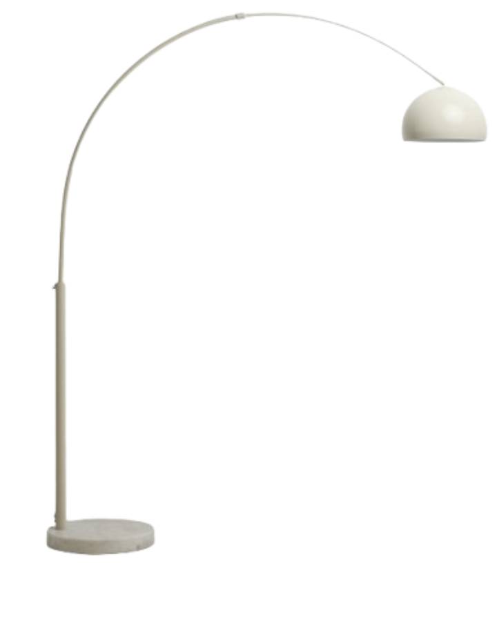 LAMPADAIRE MADALI EN ACIER AVEC FINITION BLANCHE ET MARBRE BLANC