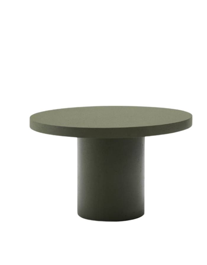 TABLE RONDE AIGUABLAVA EN CIMENT VERT Ø 120 CM